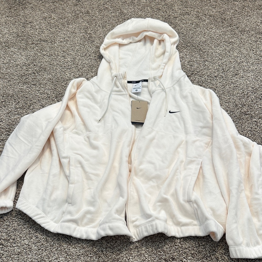 Nike Women's Off-White Hooded Bomber Jacket